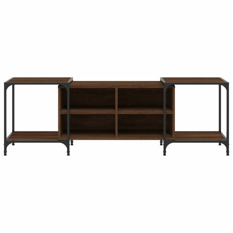 Tv-meubel 153x37x50 cm bewerkt hout bruin eikenkleur 4