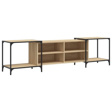 Tv-meubel 203x37x50 cm bewerkt hout sonoma eikenkleurig 2