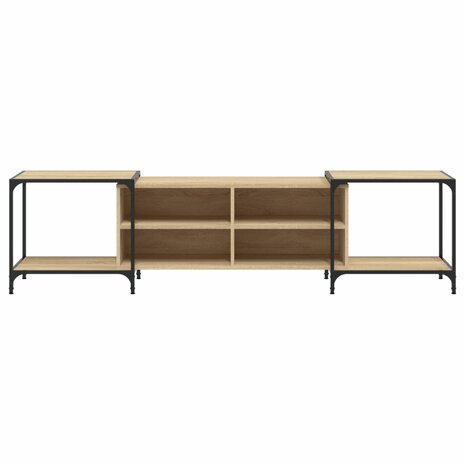 Tv-meubel 203x37x50 cm bewerkt hout sonoma eikenkleurig 4