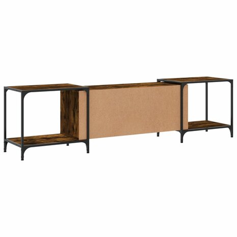 Tv-meubel 203x37x50 cm bewerkt hout gerookt eikenkleurig 6