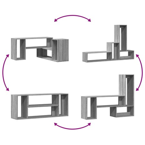 Tv-meubelen 2 st 100x30x50 cm bewerkt hout grijs sonoma eiken 9