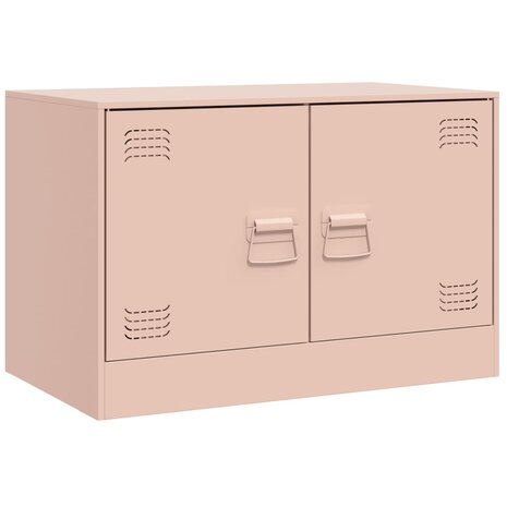 Tv-meubelen 2 st 67x39x44 cm staal roze 5