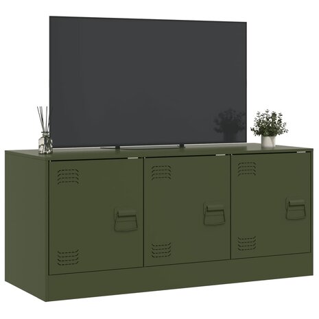 Tv-meubel 99x39x44 cm staal olijfgroen 5