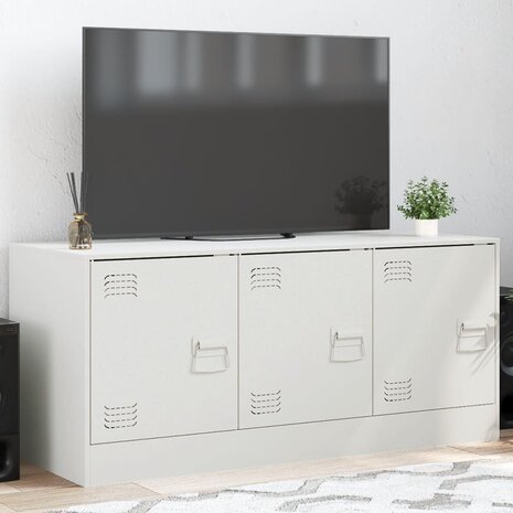 Tv-meubel 99x39x44 cm staal wit 1