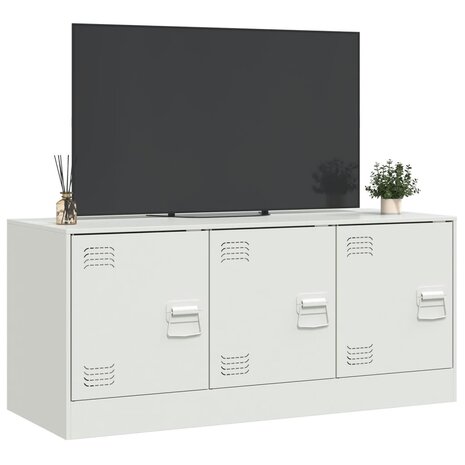 Tv-meubel 99x39x44 cm staal wit 5