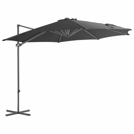 Parasol met draagbare voet antraciet 2