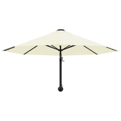 Wandparasol met metalen paal 300 cm zandkleurig 4