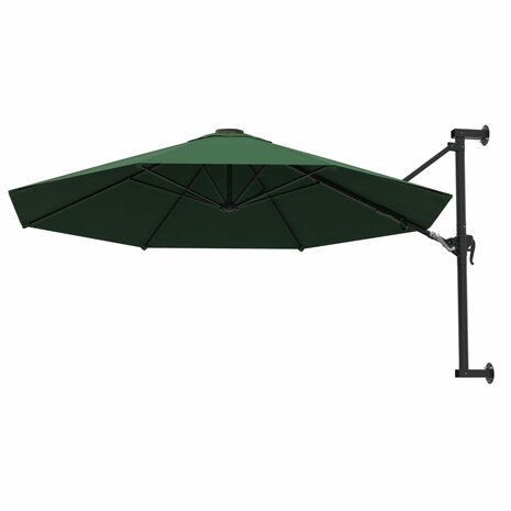 Wandparasol met metalen paal 300 cm groen 3