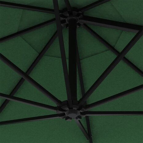 Wandparasol met metalen paal 300 cm groen 7