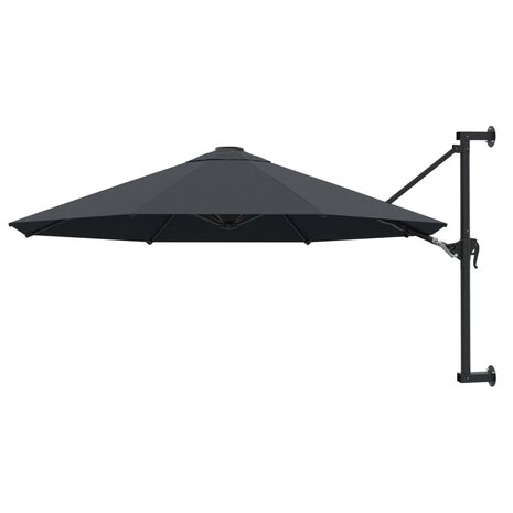 Wandparasol met metalen paal 300 cm antraciet 1