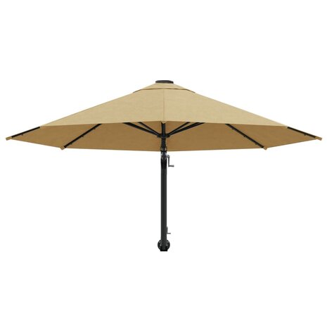 Wandparasol met metalen paal 300 cm taupe 4