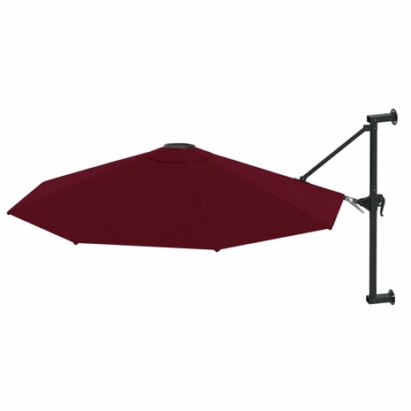 Wandparasol met metalen paal 300 cm bordeauxrood 2