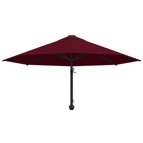 Wandparasol met metalen paal 300 cm bordeauxrood 4