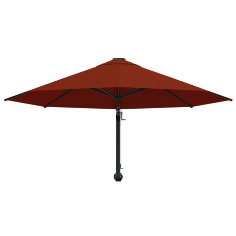 Wandparasol met metalen paal 300 cm terracottakleurig 4