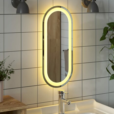 Badkamerspiegel LED ovaal 60x25 cm 3