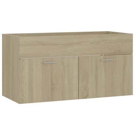 Wastafelkast 90x38,5x46 cm bewerkt hout sonoma eikenkleurig 2