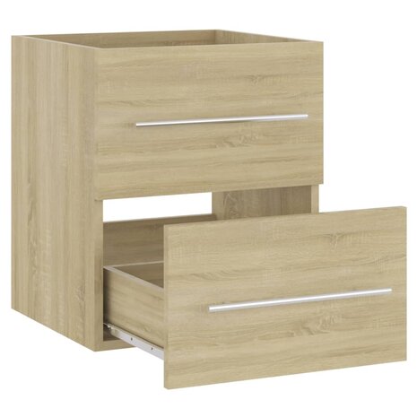 Wastafelkast 41x38,5x48 cm bewerkt hout sonoma eikenkleurig 3