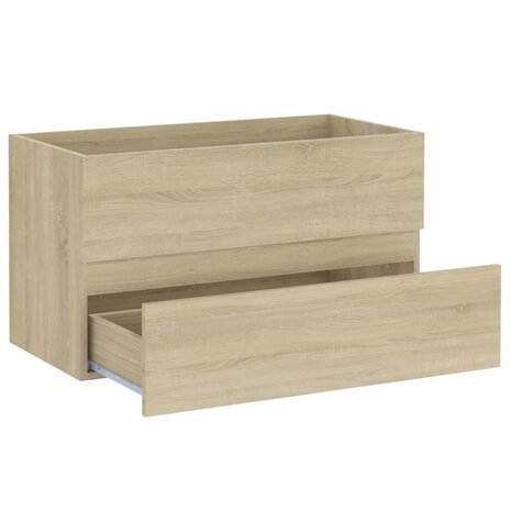 Wastafelkast 80x38,5x45 cm bewerkt hout sonoma eikenkleurig 4