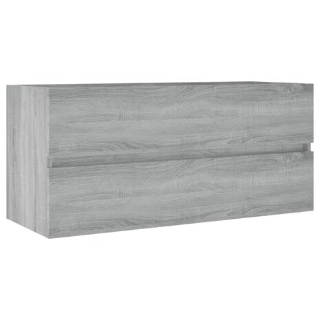 Wastafelkast 100x38,5x45 cm bewerkt hout grijs sonoma eiken 2