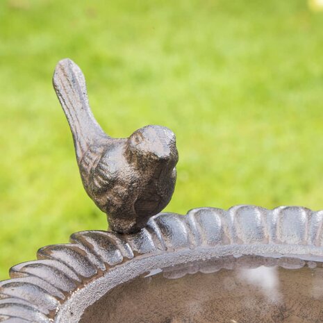 HI Vogelbadje/drinkbak gietijzer bruin 3