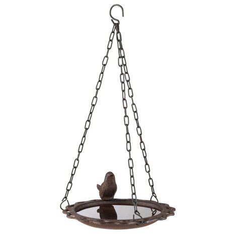 HI Vogelbad hangend 20,5 cm bruin 2