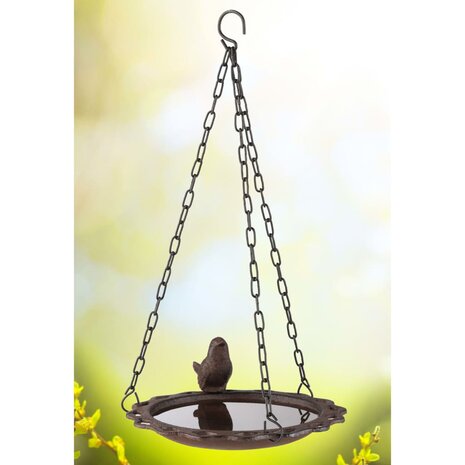 HI Vogelbad hangend 20,5 cm bruin 3