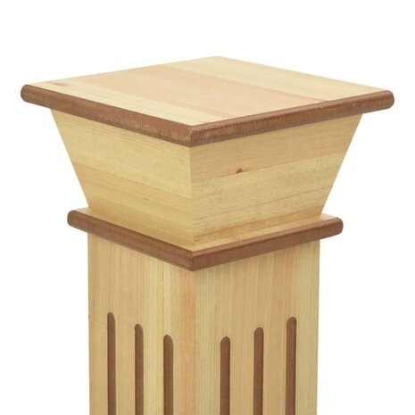 Plantenstandaard klassieke zuil vierkant 17x17x66 cm MDF hout 5