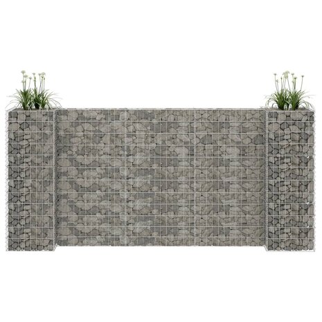 Gabion plantenbak H-vormig 260x40x120 cm staaldraad 1