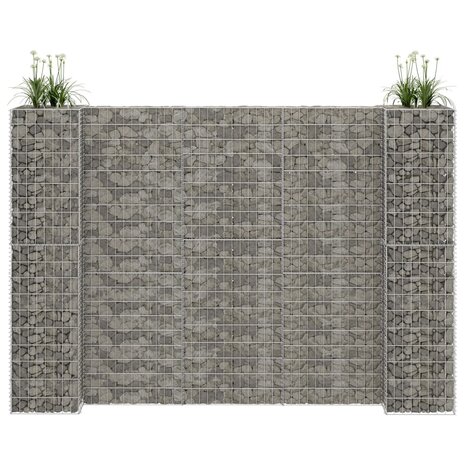 Gabion plantenbak H-vormig 260x40x200 cm staaldraad 1