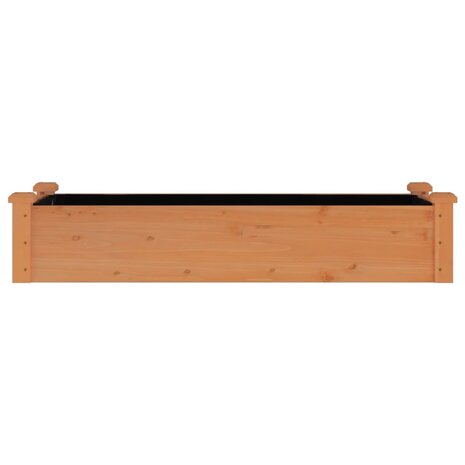 Plantenbak verhoogd met voering 120x45x25 cm vurenhout bruin 4