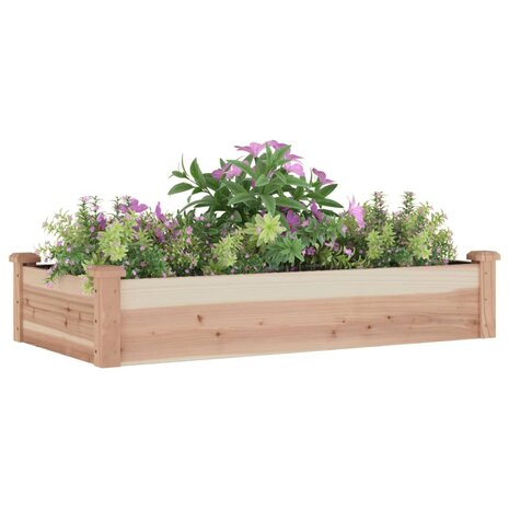 Plantenbak verhoogd met voering 120x60x25 cm massief vurenhout 3