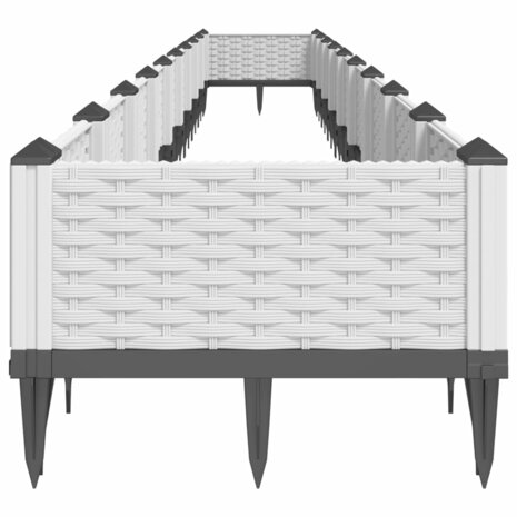 Plantenbak met pinnen 362,5x42,5x28,5 cm polypropeen wit 4