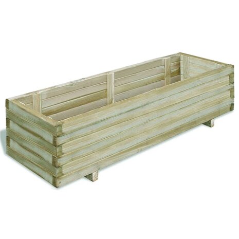 Plantenbak verhoogd rechthoekig 120x40x30 cm hout 1