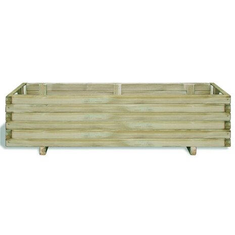 Plantenbak verhoogd rechthoekig 120x40x30 cm hout 2