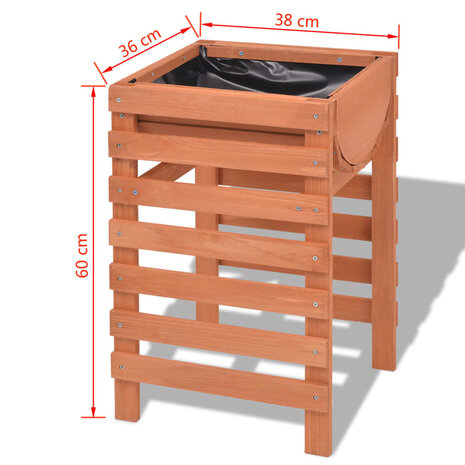 Plantenbak 38x36x60 cm hout 5