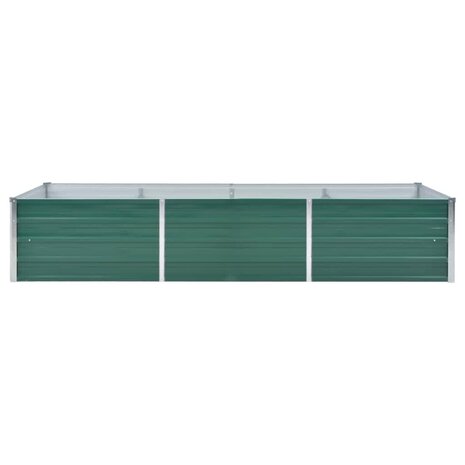 Plantenbak verhoogd 240x80x45 cm gegalvaniseerd staal groen 3