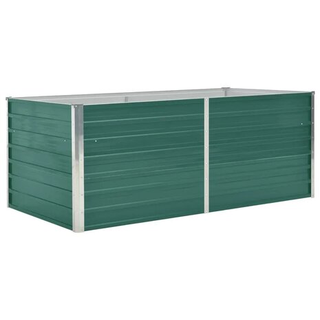 Plantenbak verhoogd 160x80x45 cm gegalvaniseerd staal groen 2