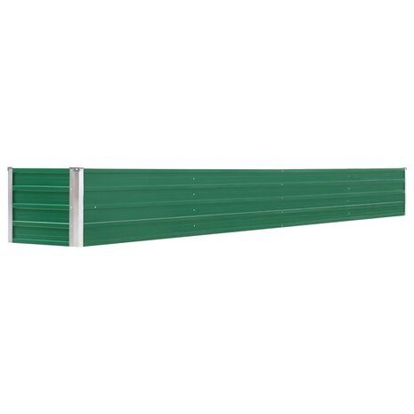 Plantenbak verhoogd 320x40x45 cm gegalvaniseerd staal groen 2