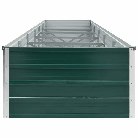 Plantenbak verhoogd 480x80x45 cm gegalvaniseerd staal groen 4