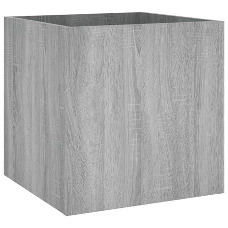 Plantenbak 40x40x40 cm bewerkt hout grijs sonoma eiken 2