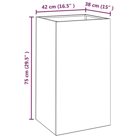 Plantenbak 42x38x75 cm cortenstaal 10