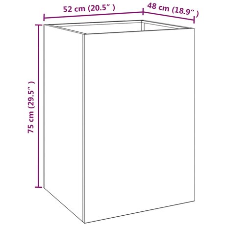 Plantenbak 52x48x75 cm cortenstaal 10