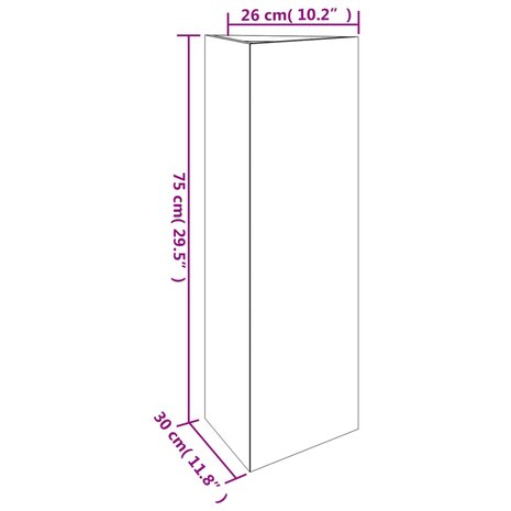 Plantenbak 30x26x75 cm cortenstaal 8