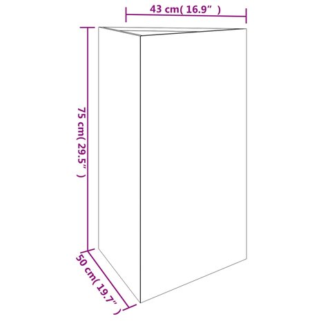 Plantenbak 50x43x75 cm cortenstaal 8