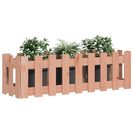 Plantenbak verhoogd hekontwerp 100x30x30 cm massief douglashout 3