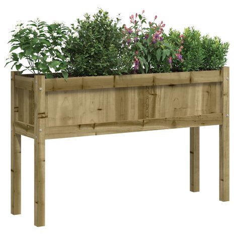 Plantenbak met poten 110x31x70 cm geïmpregneerd grenenhout 4