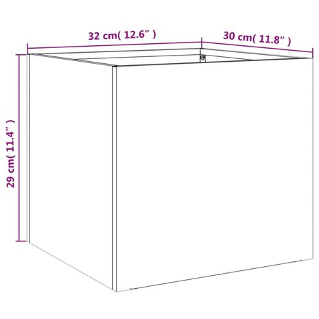 Plantenbakken 2 st 32x30x29 cm roestvrij staal zilverkleurig 11