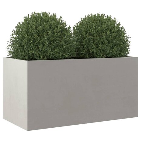 Plantenbak 62x30x29 cm roestvrij staal zilverkleurig 4