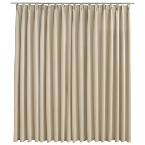 Gordijn verduisterend met haken 290x245 cm beige 2