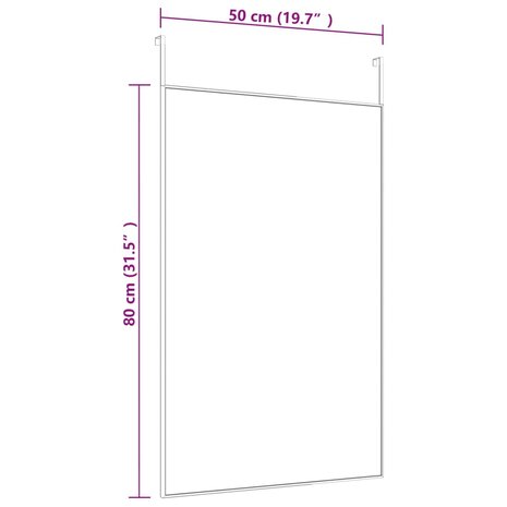 Deurspiegel 50x80 cm glas en aluminium goudkleurig 4